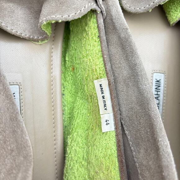 Manolo Blahnik Roadster Suede Driving Loafers Slip On Shoes Men's 44 - Picture 10 of 12